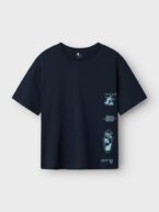 t-shirt με διακριτική στάμπα εμπρός